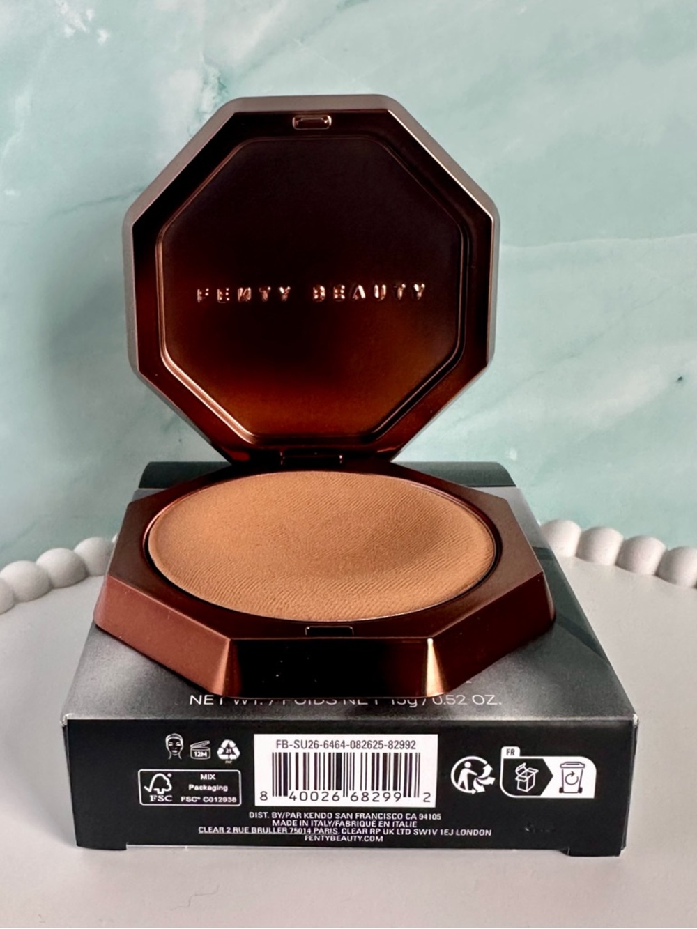 Fenty Beauty Sun Stalk'r Soufflé Bronzer - Biscotti (Warm Brown) .52oz, NIB - Picture 3 of 4